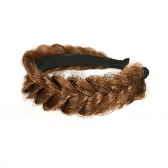 Women’s Synthetic Braided Headband Wide Braid Adjustable Hair Accessory